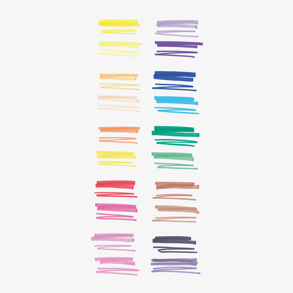 10 retoladors bicolors (20 colors)