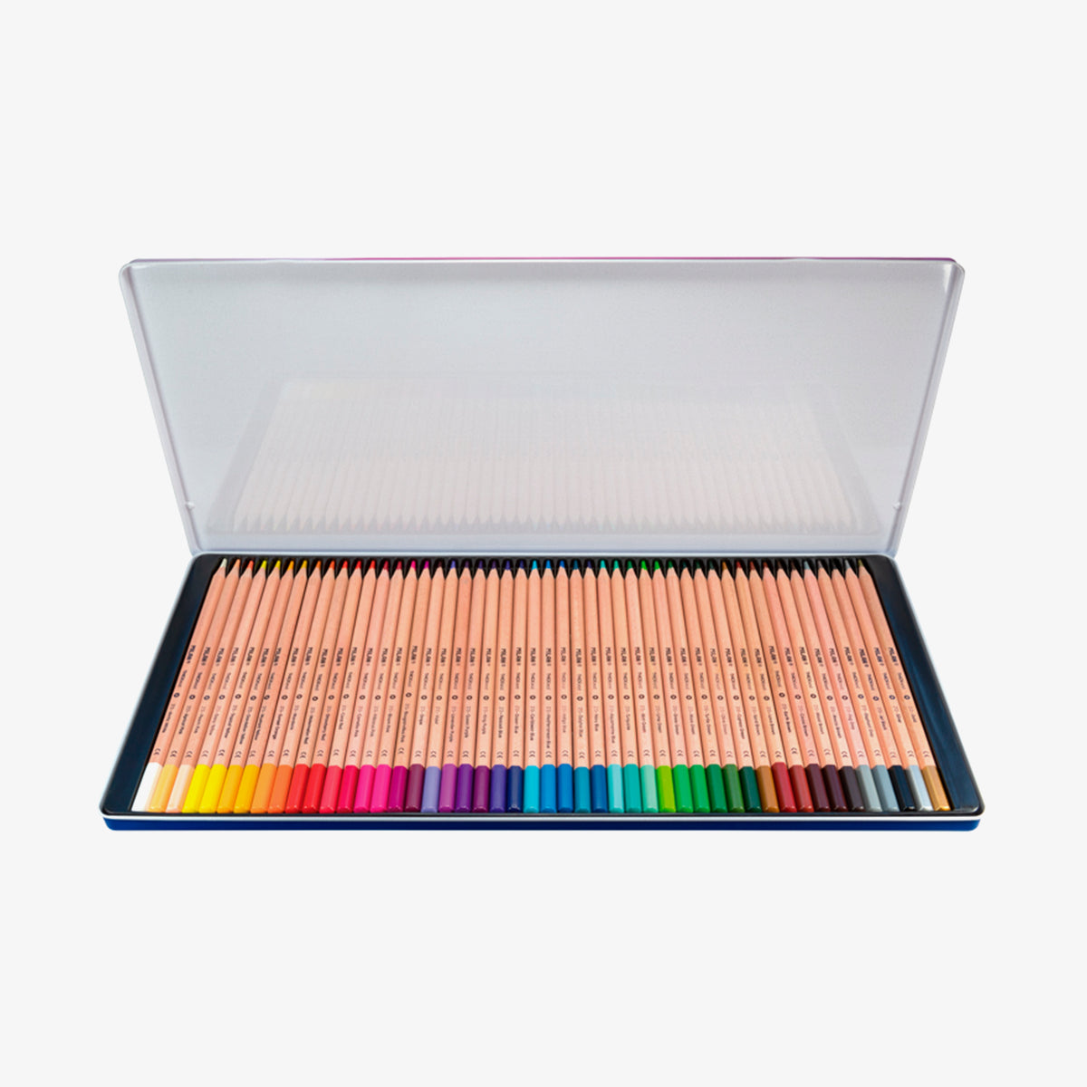 48 llapis de colors de mina gruixuda (3,5 mm) en capsa metàl·lica
