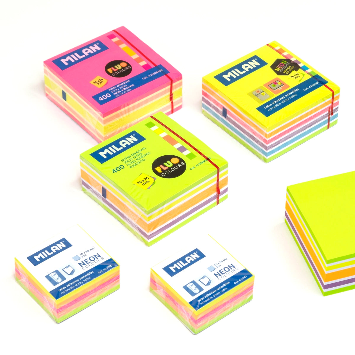 400 notas adhesivas multicolor Fluo