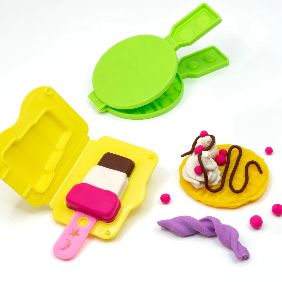 Kit Soft Dough de pasta blanda con herramientas 'Helados y gofres'