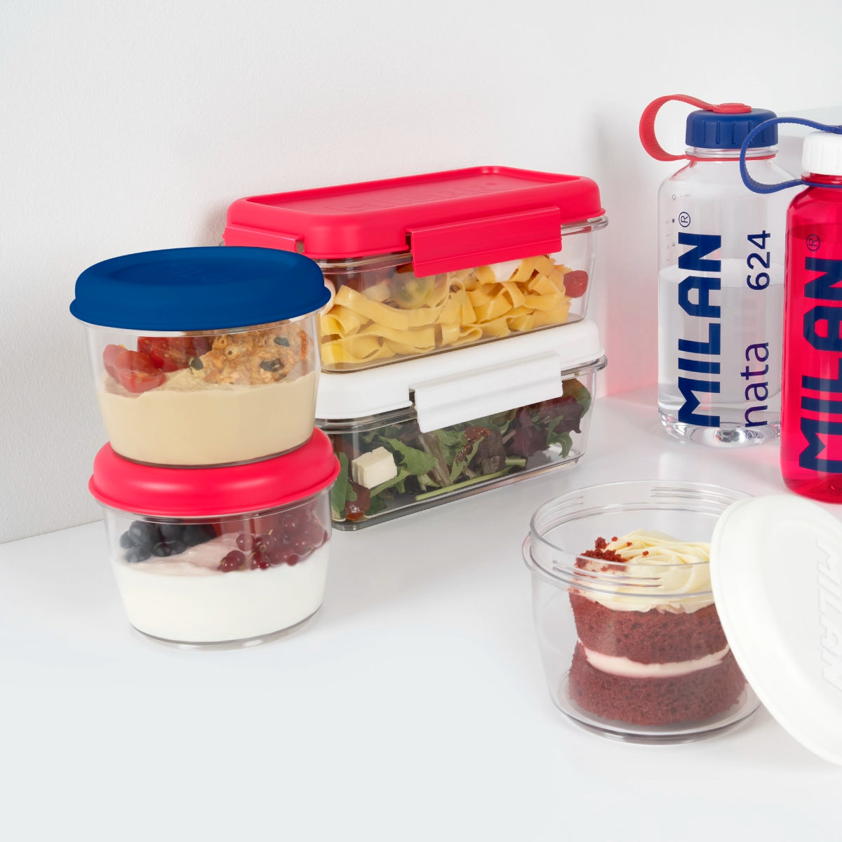 Fiambrera de tritán hermética redonda 0,5 L MILAN nata® 624