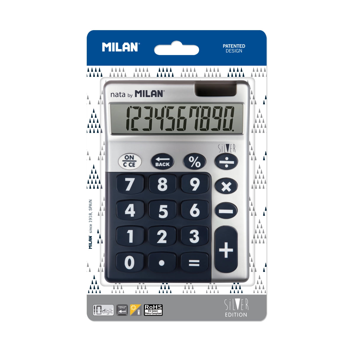 Calculadora de sobremesa mediana de 10 dígitos, Silver