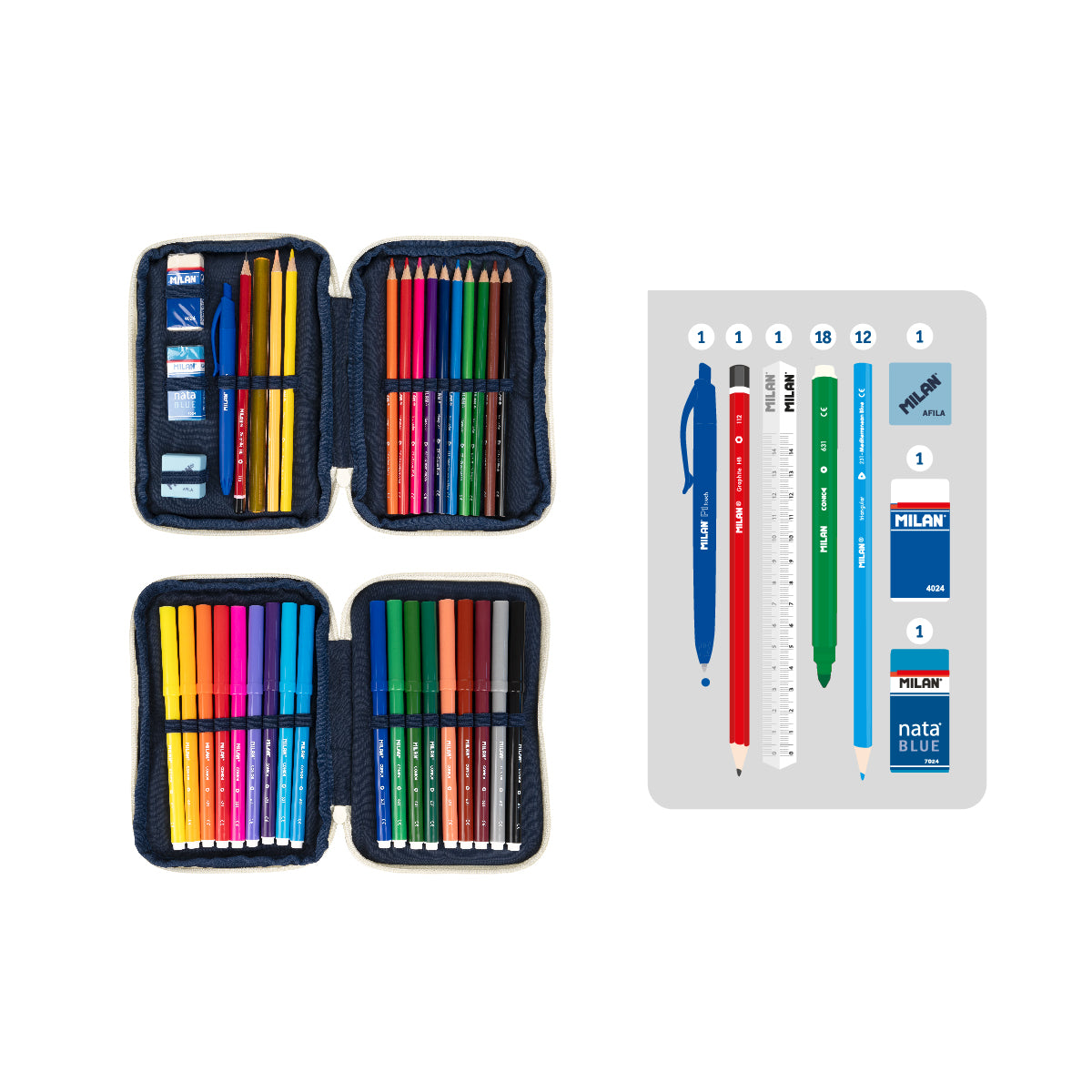 Estoig escolar 2 pisos goma MILAN 430 since 1918