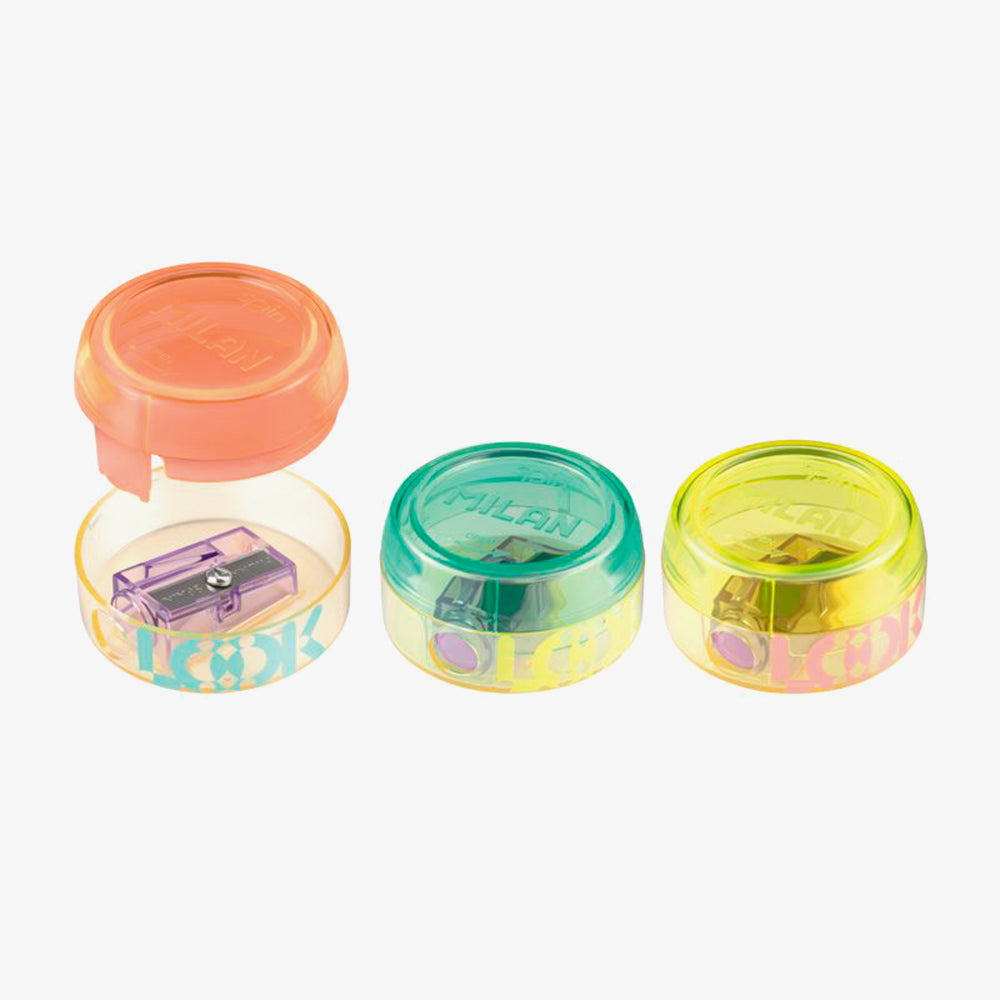 1 sacapuntas SPIN New Look + 4 gomas de borrar 430