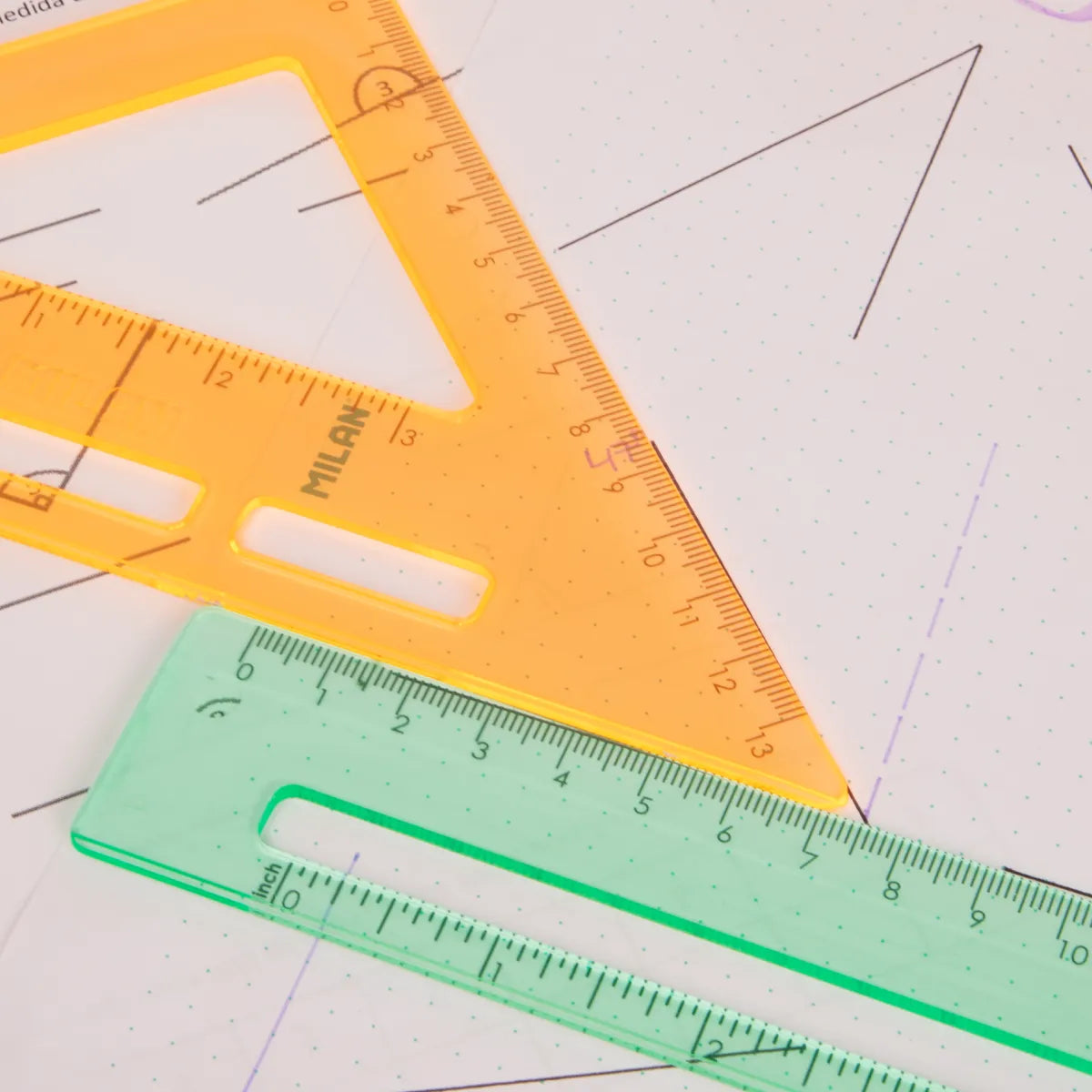 Kit 4 reglas de trazado transparentes, New Look