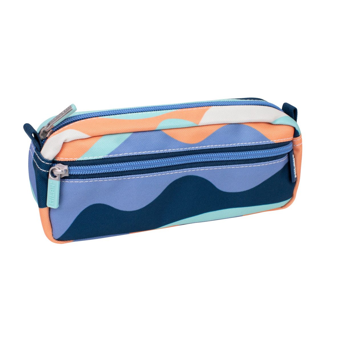 Estuche escolar portatodo rectangular con 2 cremalleras, The Fun