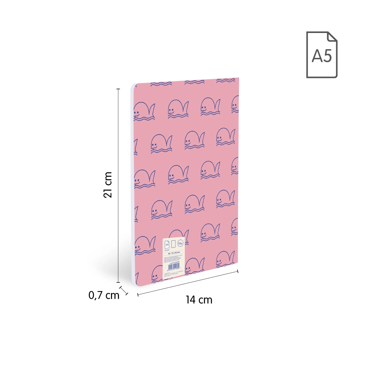 Llibreta A5 grapada, 24 fulls blancs de 95 gr/m², 460 since 1918