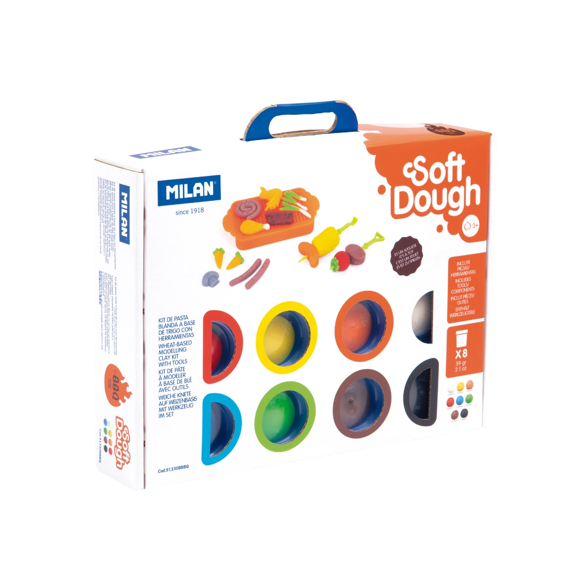 Kit Soft Dough de pasta blanda con herramientas 'Barbacoa'
