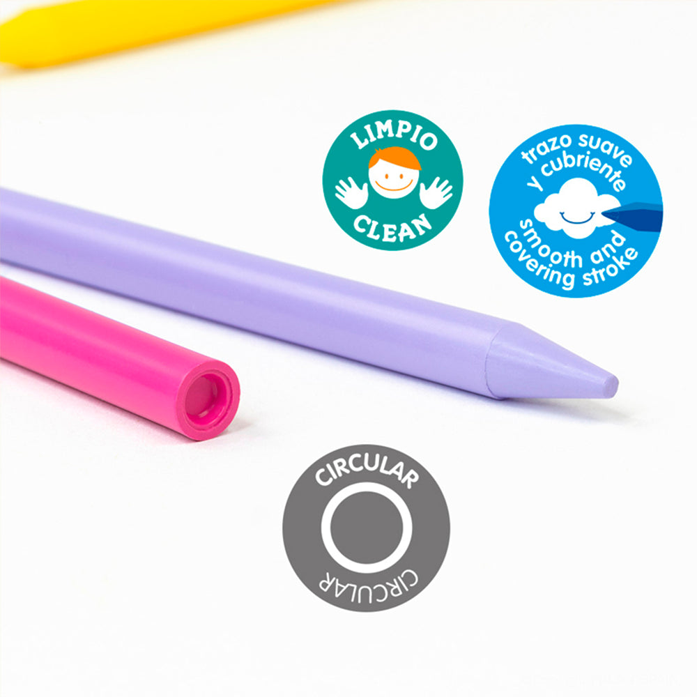 12 Plastipastel rodons