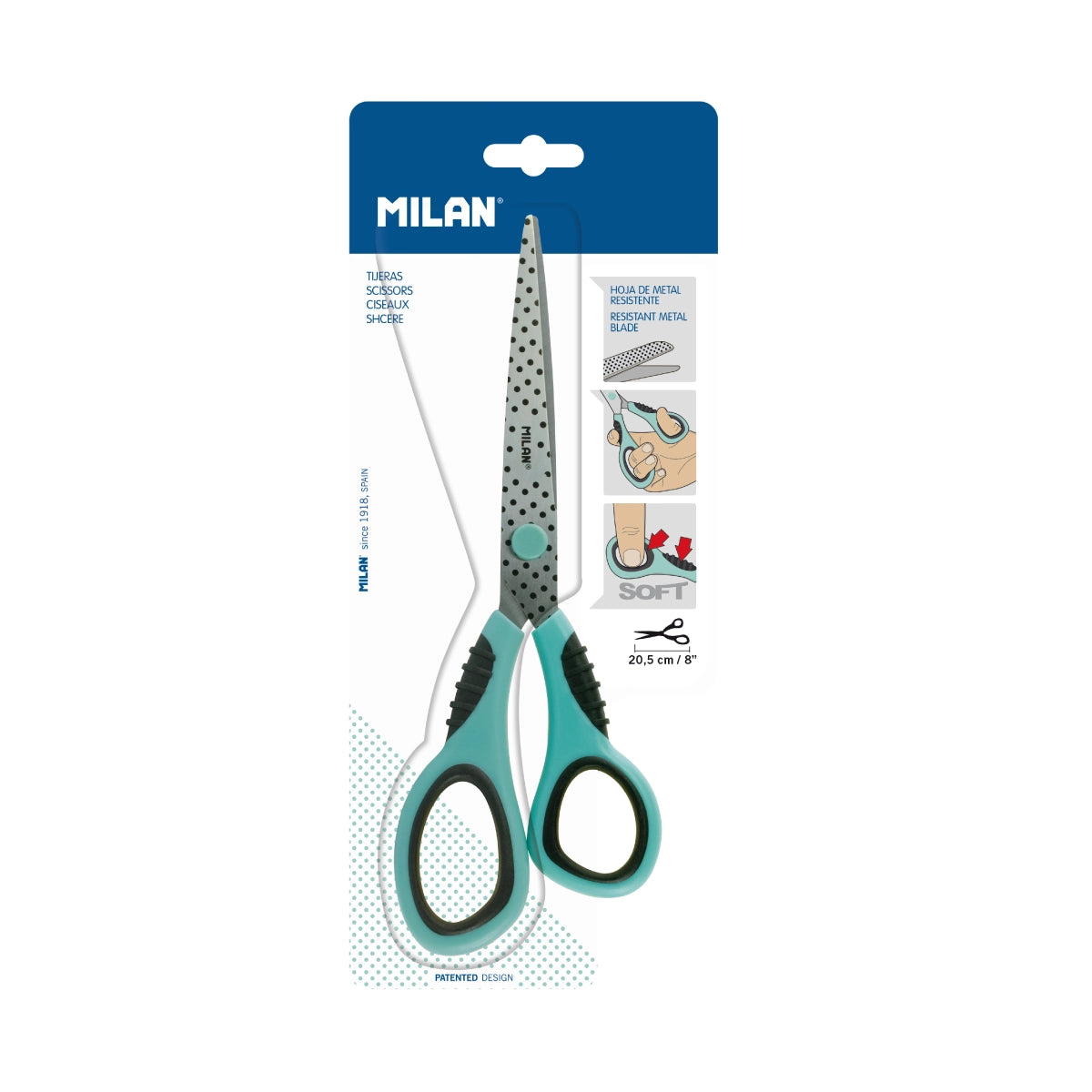 Tijeras oficina Dots & Buttons 20,5 cm