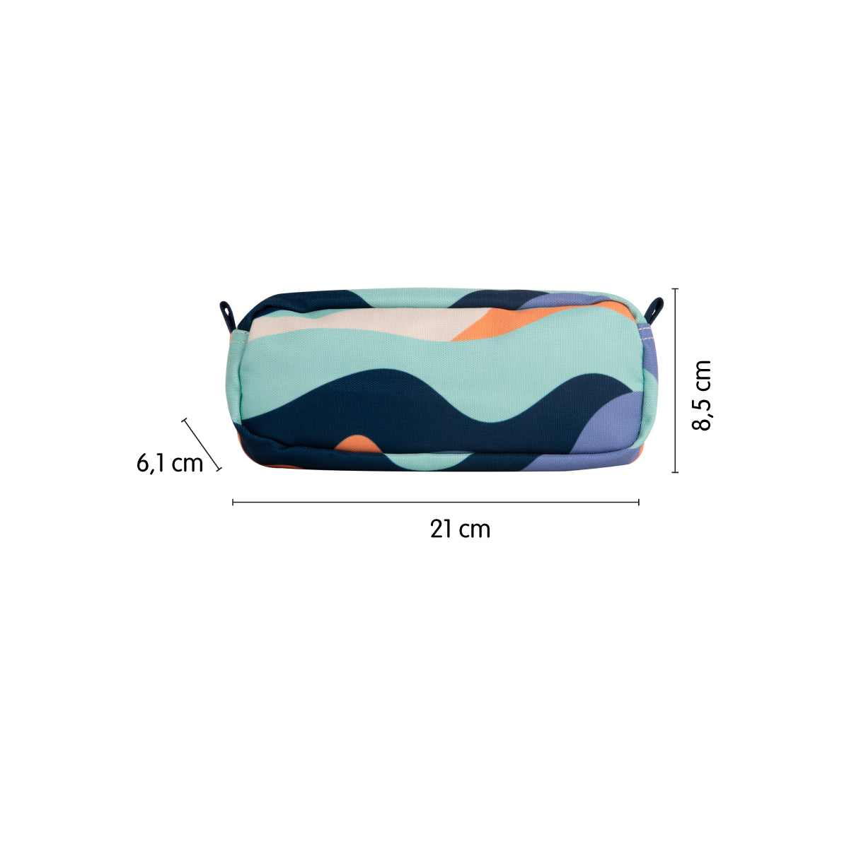 Estuche escolar portatodo rectangular con 2 cremalleras, The Fun