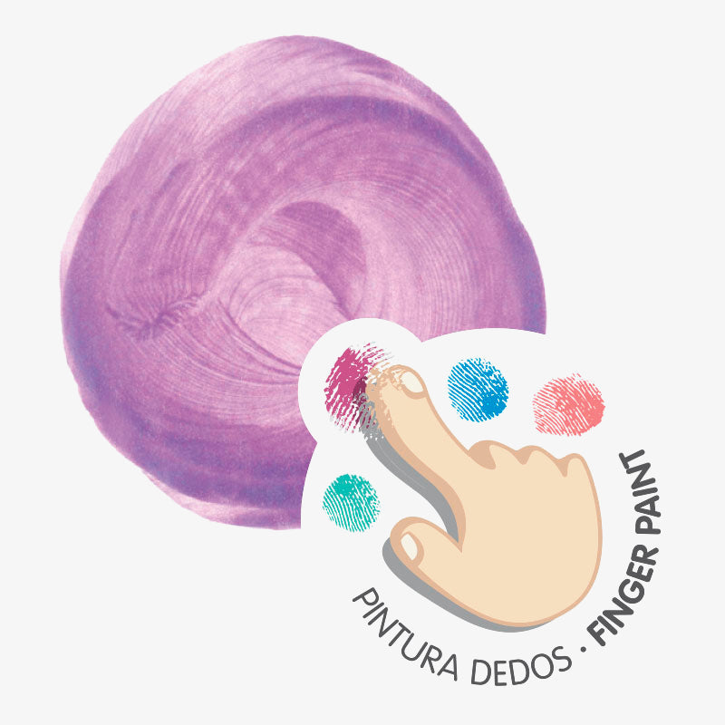 6 pinturas para dedos de colores metalizados (maletín 6 tarros de 100 ml)