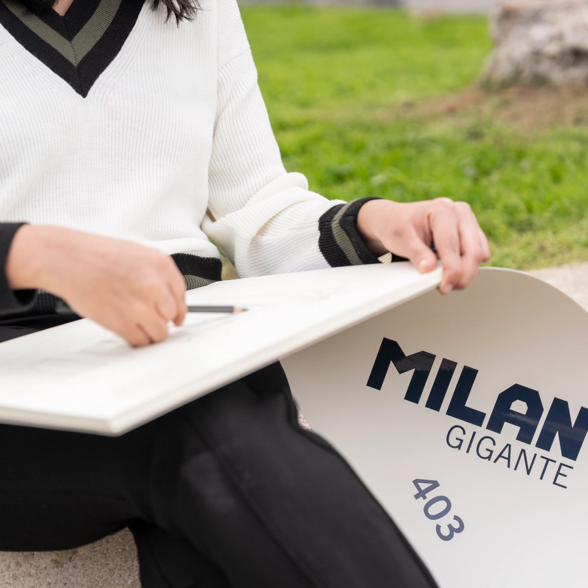 Bloc dibujo A3, 50 hojas de 200 g /m² papel liso, colección 403 MILAN GIGANTE
