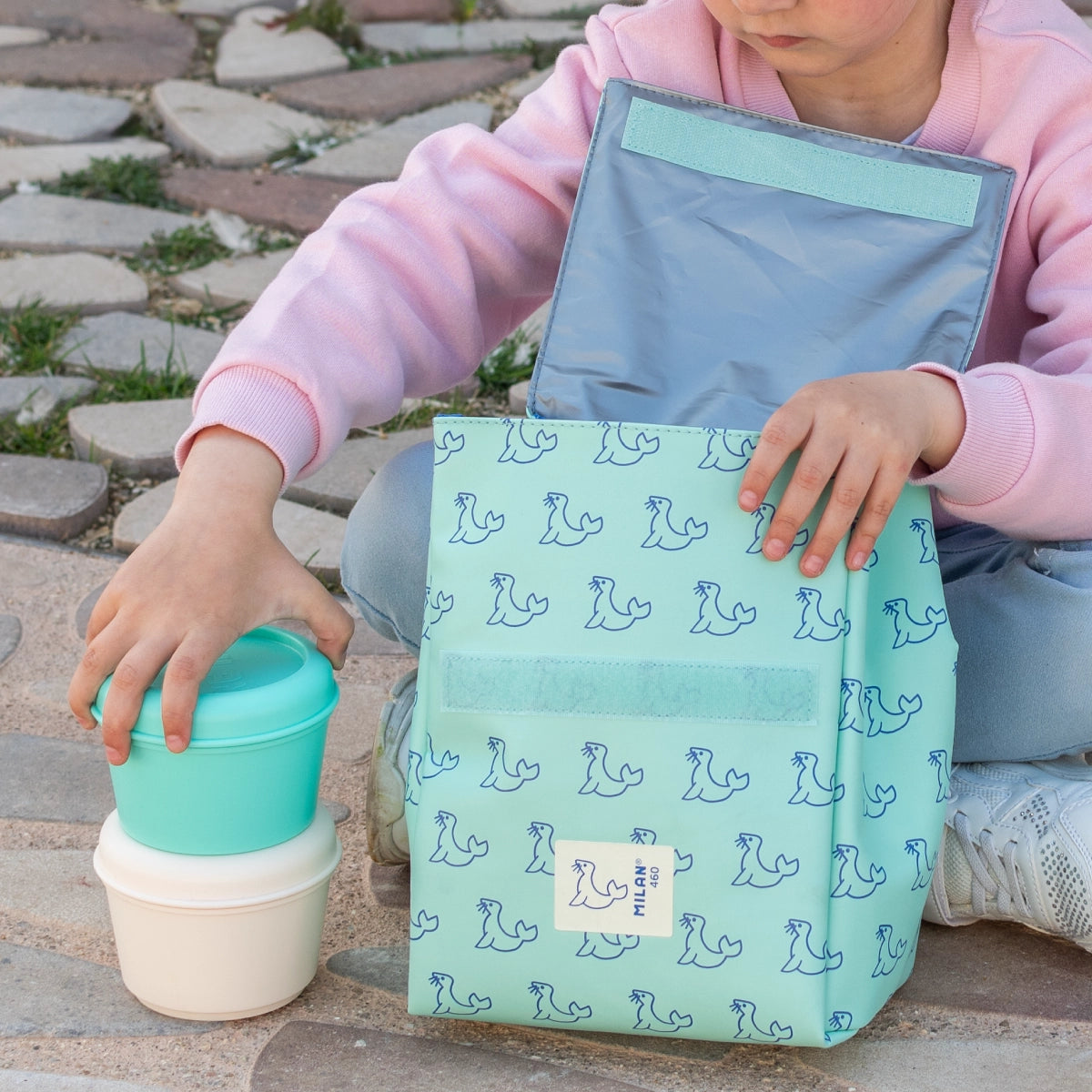 Bossa isotèrmica porta aliments 3,5 L amb 2 carmanyoles, col·lecció 460 since 1918