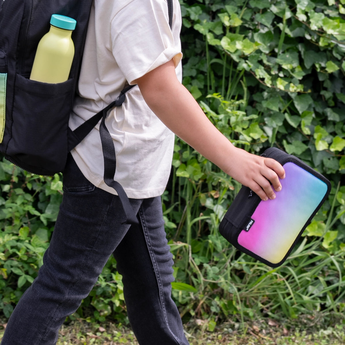 Estuche escolar triple con contenido, Sunset