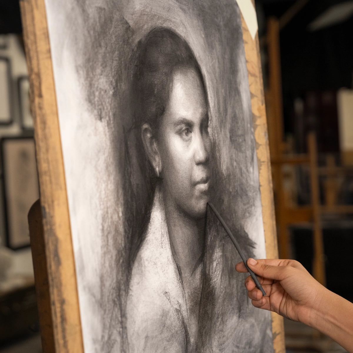 5 barritas de carboncillo natural cilíndrico Ø 6-8 mm