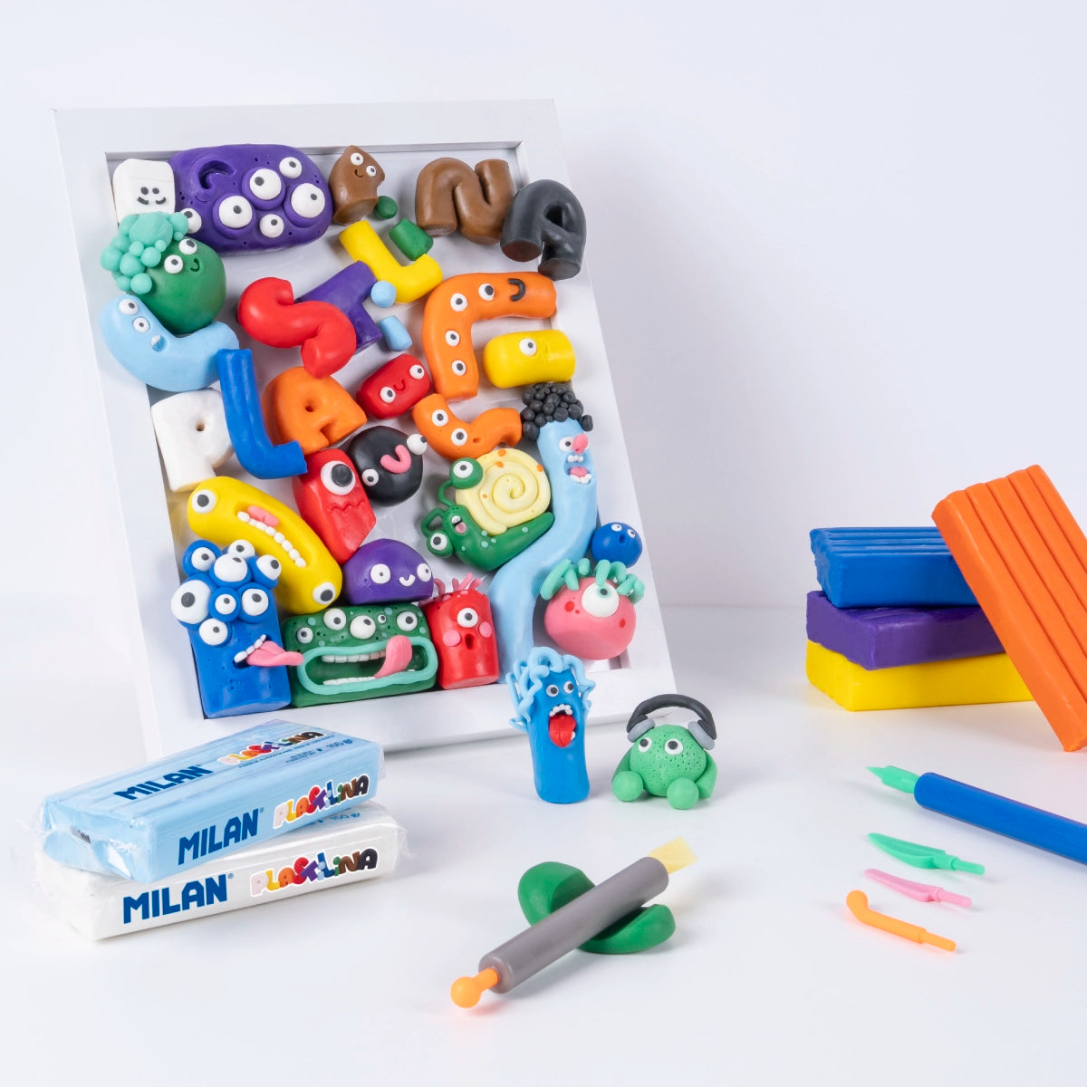 Barra 150 g plastilina color blanco