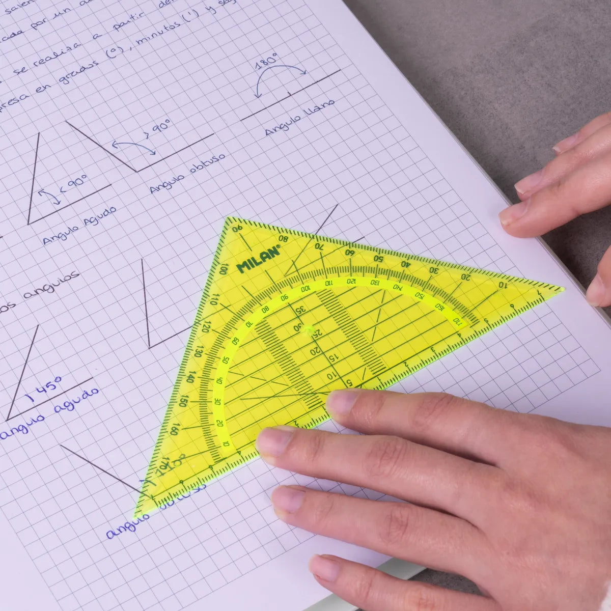 Esquadra geomètrica flexible 14 cm, Acid