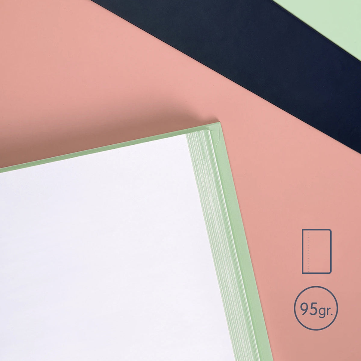 Cuaderno A5 con espiral y tapa dura, 80 hojas papel liso de 95 gr/m², 430 since 1918