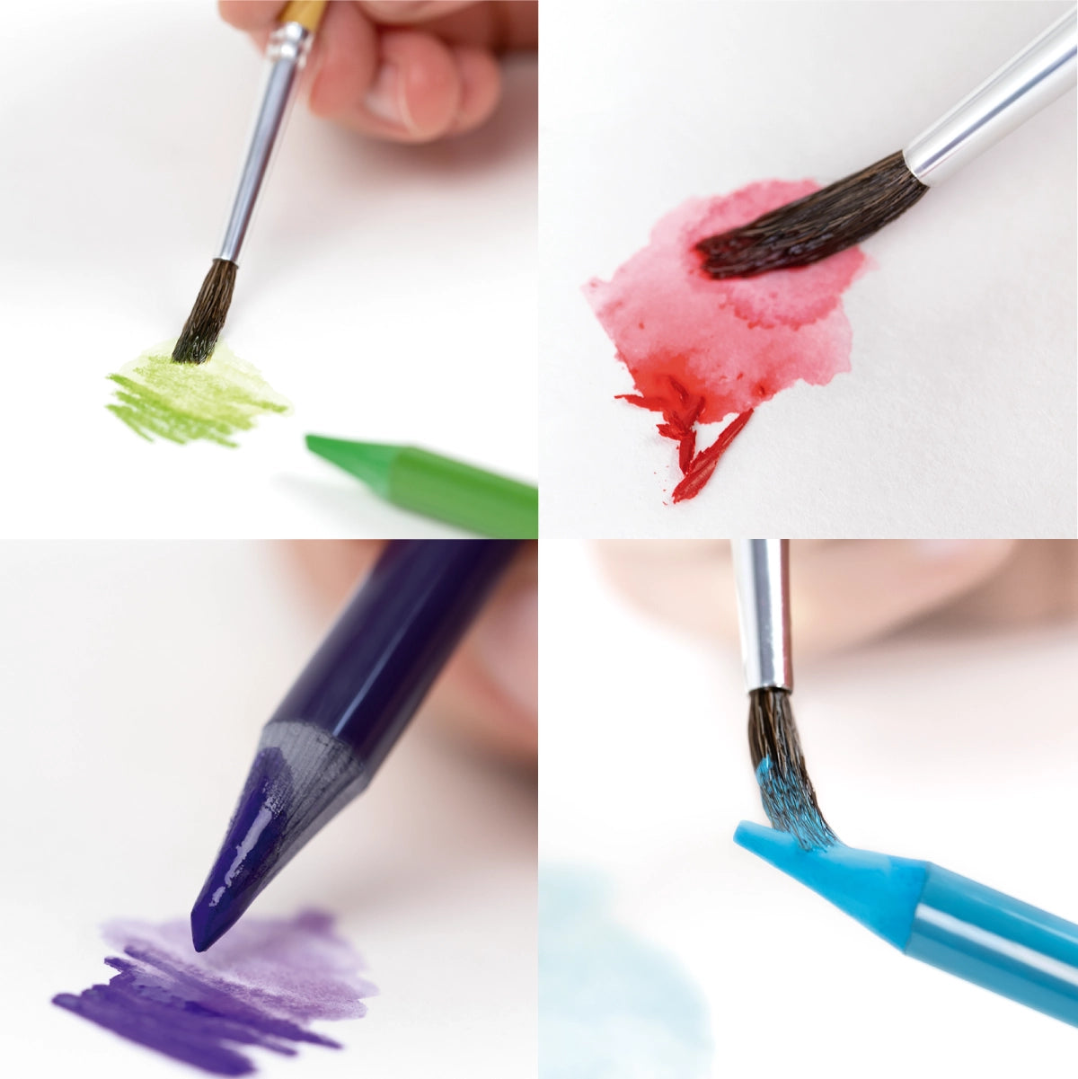 24 lápices de colores acuarelables todo mina + pincel, en caja metálica