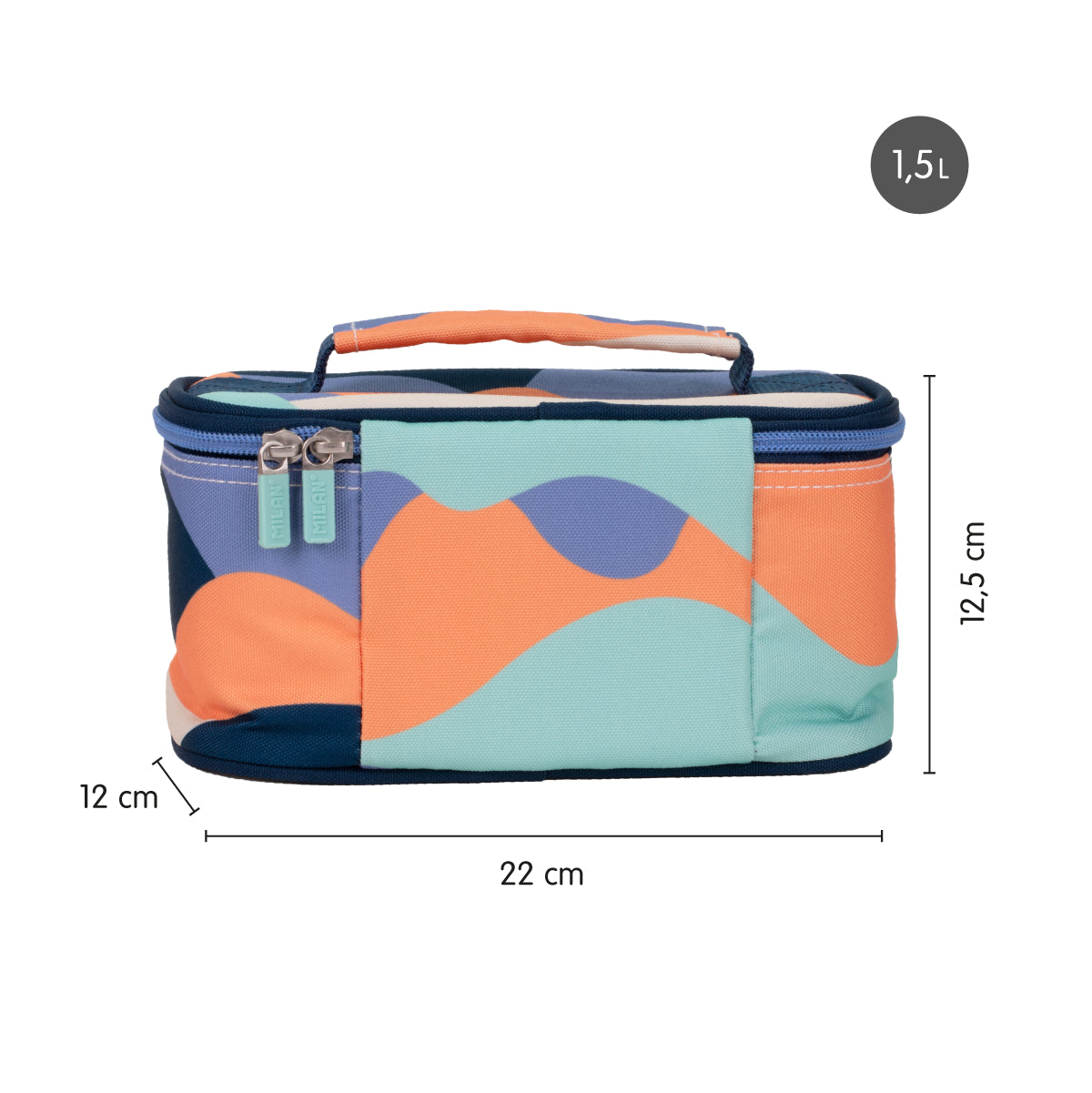 Bolsa isotérmica porta alimentos pequeña de 1,5 L con 1 recipiente, The Fun