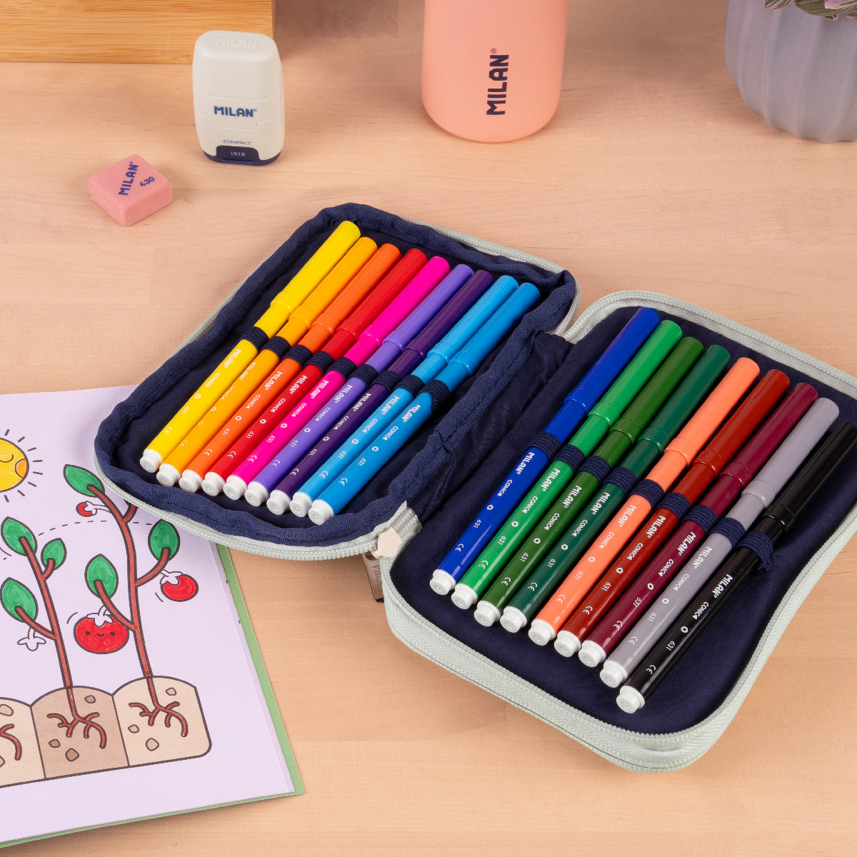 Estoig escolar 2 pisos goma MILAN 430 since 1918