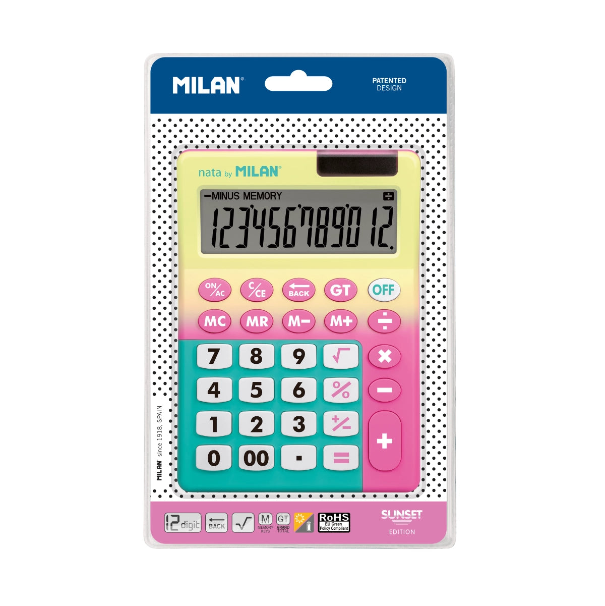 Calculadora de sobremesa grande de 12 dígitos, Sunset