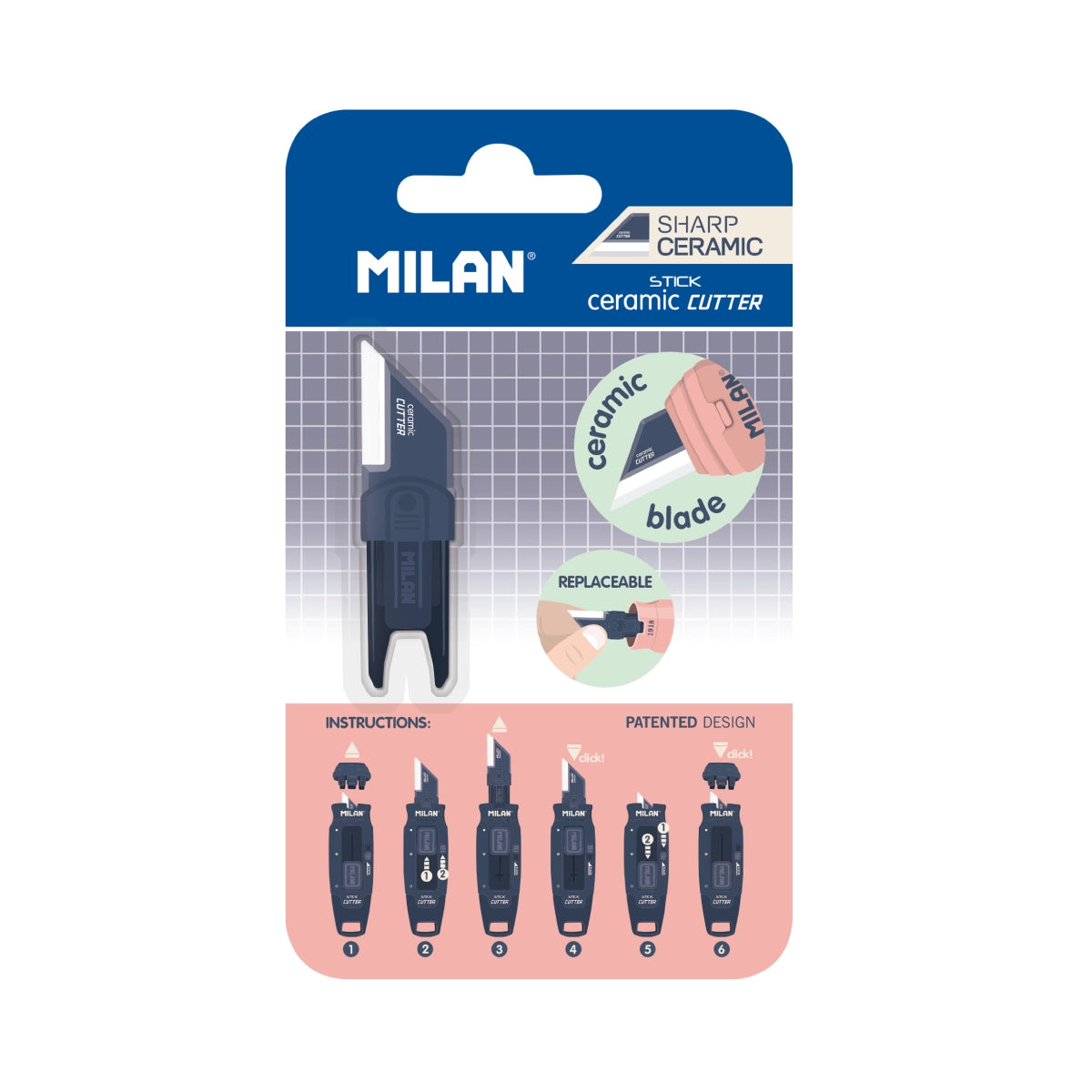 Hoja de cerámica de recambio cúter STICK, 430 since 1918