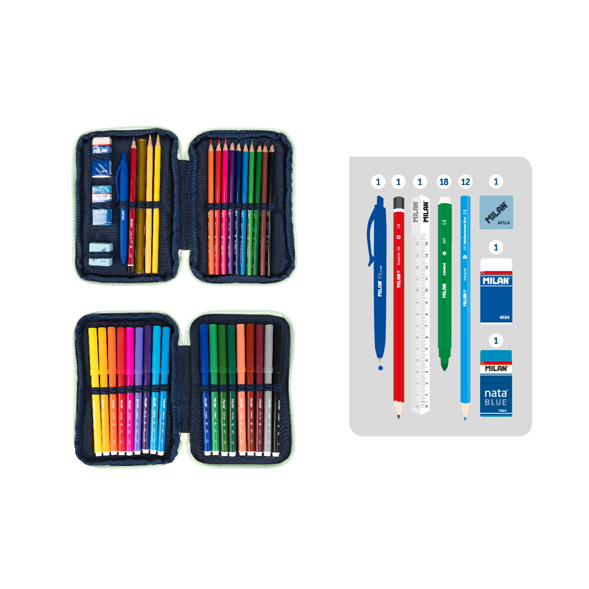 Estoig escolar 2 pisos goma MILAN 430 since 1918