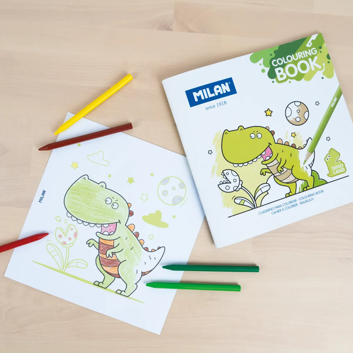 Cuaderno para colorear 'Dino land'