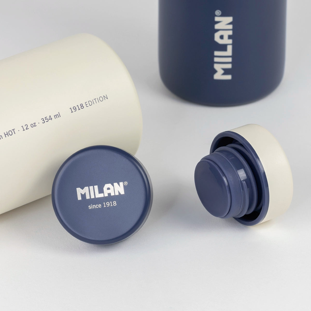 Tapón para botella isotérmica MILAN 430 since 1918, azul