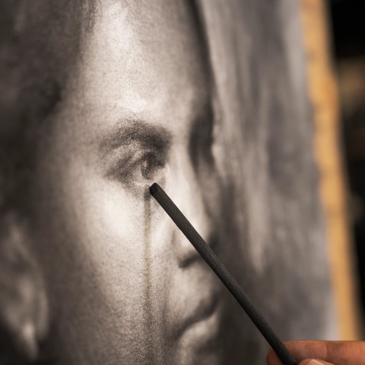 4 barritas de carboncillo natural rectangular 15 x 7 mm