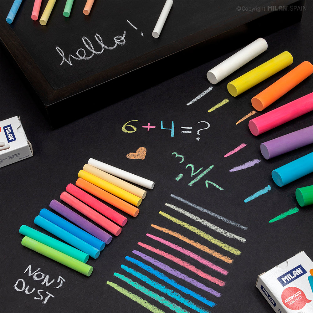 20 tizas de colores MAXI