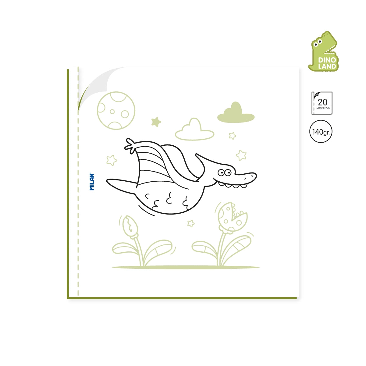 Cuaderno para colorear 'Dino land'