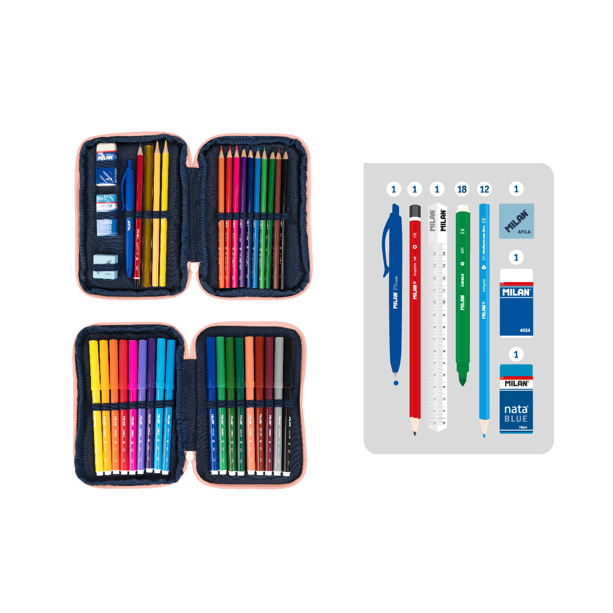 Estoig escolar 2 pisos goma MILAN 430 since 1918