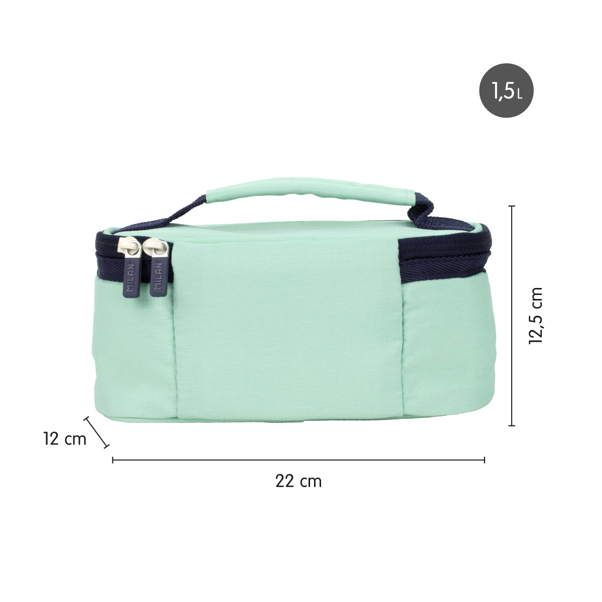 Bolsa isotérmica porta alimentos pequeña de 1,5 L con 1 fiambrera, 430 since 1918