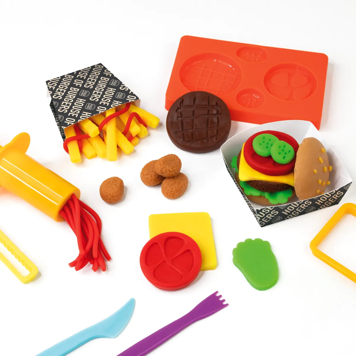Kit Soft Dough de pasta blanda con herramientas 'Casa de las hamburguesas'
