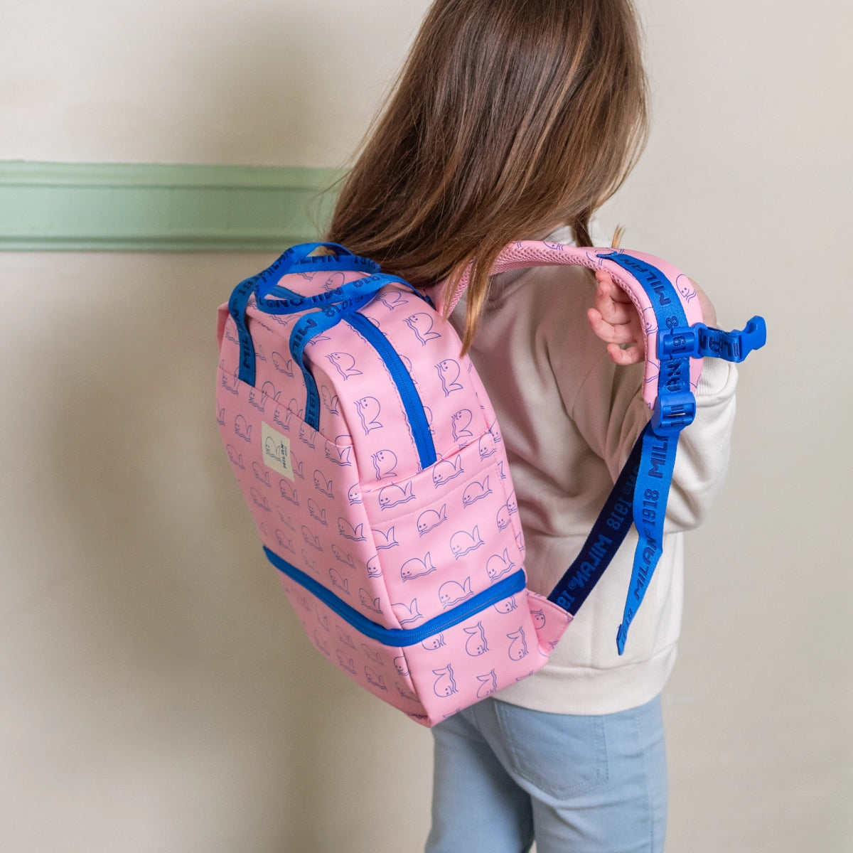 Motxilla infantil quadrada 9,5 L, col·lecció 460 since 1918
