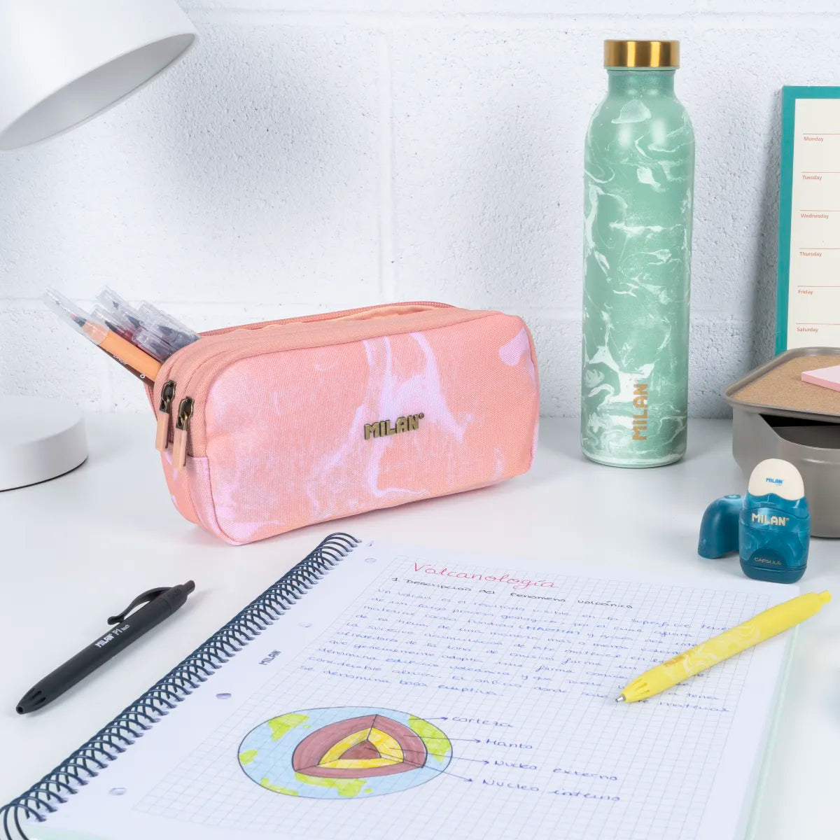 Estuche con 3 cremalleras, Lava