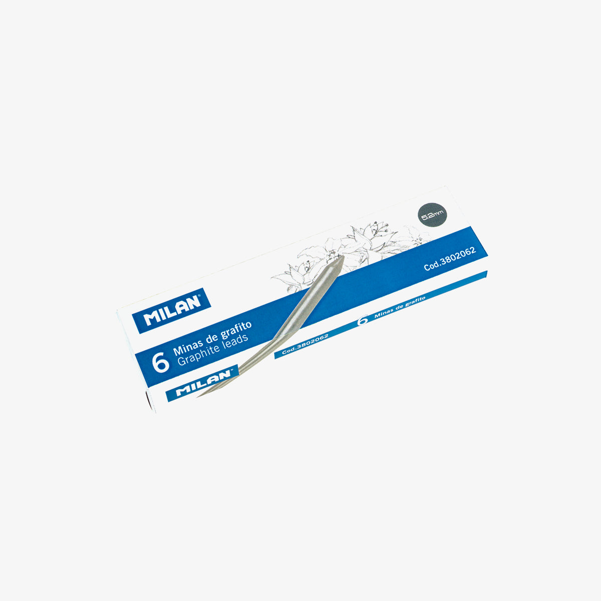 Portaminas profesional para dibujo con mina de 5,2 mm + 6 minas de recambio