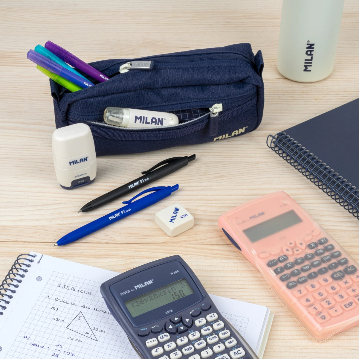 Estuche portatodo rectangular con 2 cremalleras, 430 since 1918