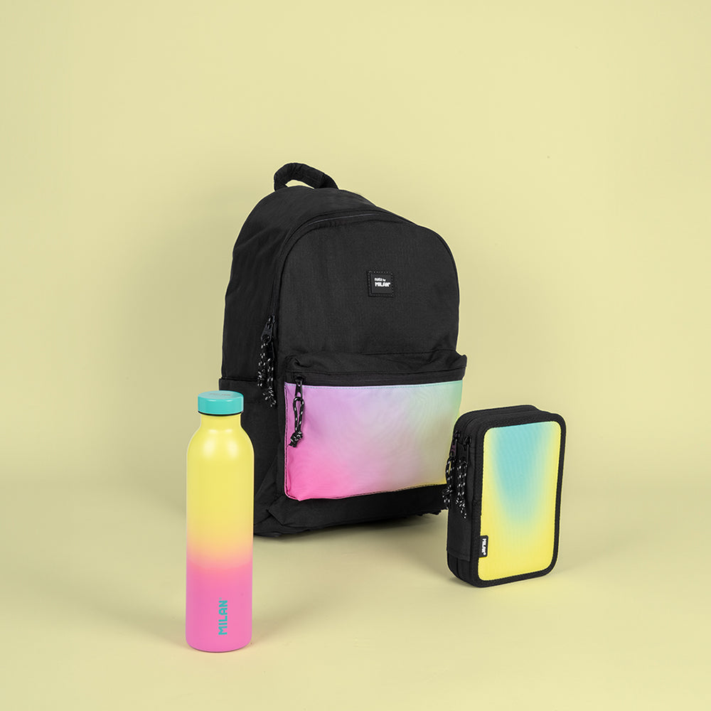 Pack ESCOLAR Sunset: mochila escolar + estuche 2 pisos