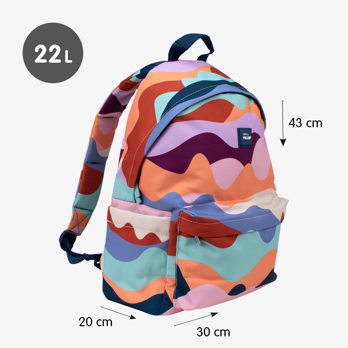 Pack ESCOLAR The Fun multicolor: mochila + estuche 3 pisos + botella