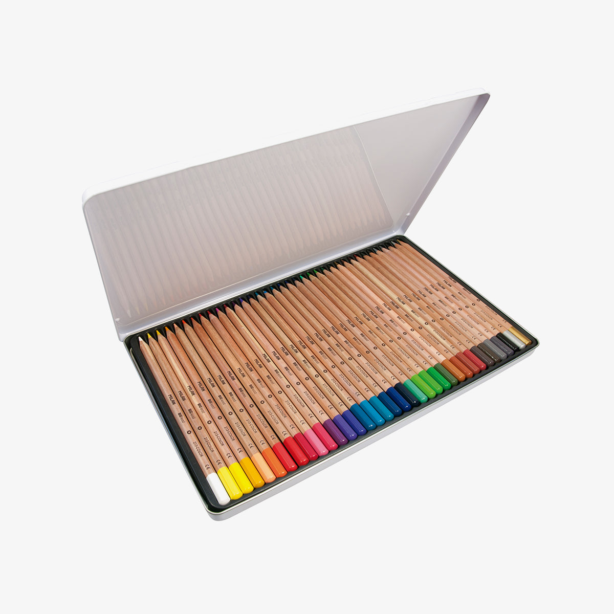 36 llapis de colors de mina gruixuda (3,5 mm) en capsa metàl·lica