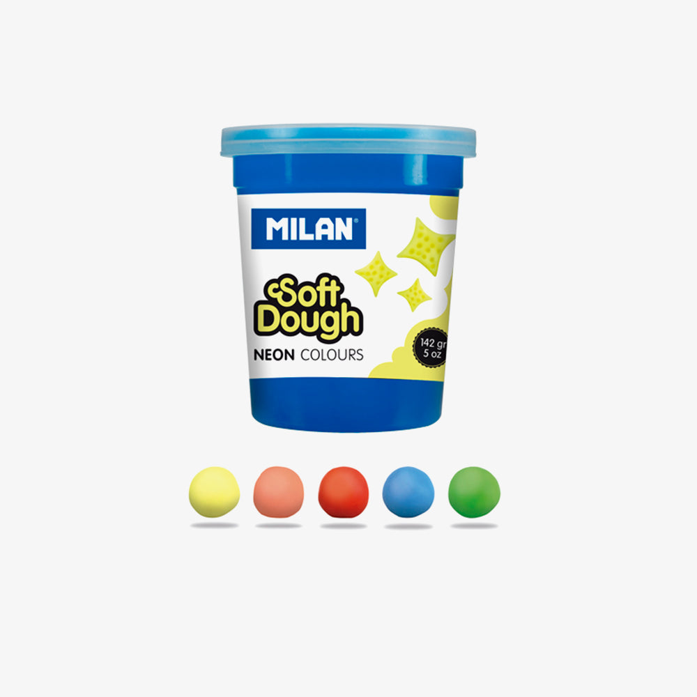 5 pots pasta de modelar Soft Dough, colors neó (142 g)