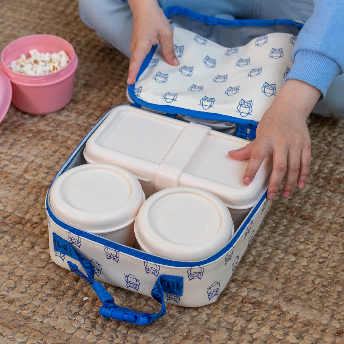 Bolsa isotérmica porta alimentos rectangular con 3 fiambreras, colección 460 since 1918