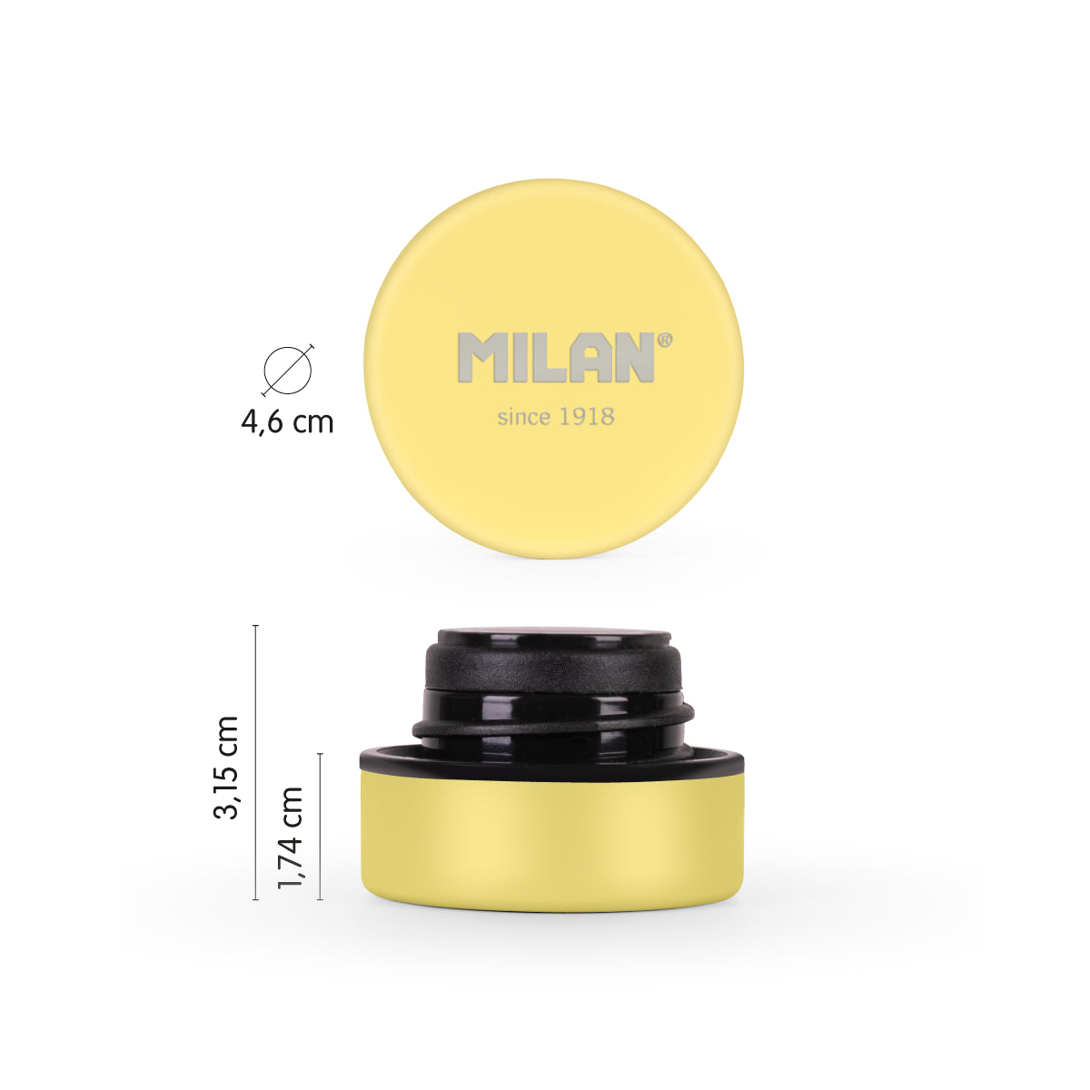 Tapón para botella isotérmica MILAN Sunset, amarillo