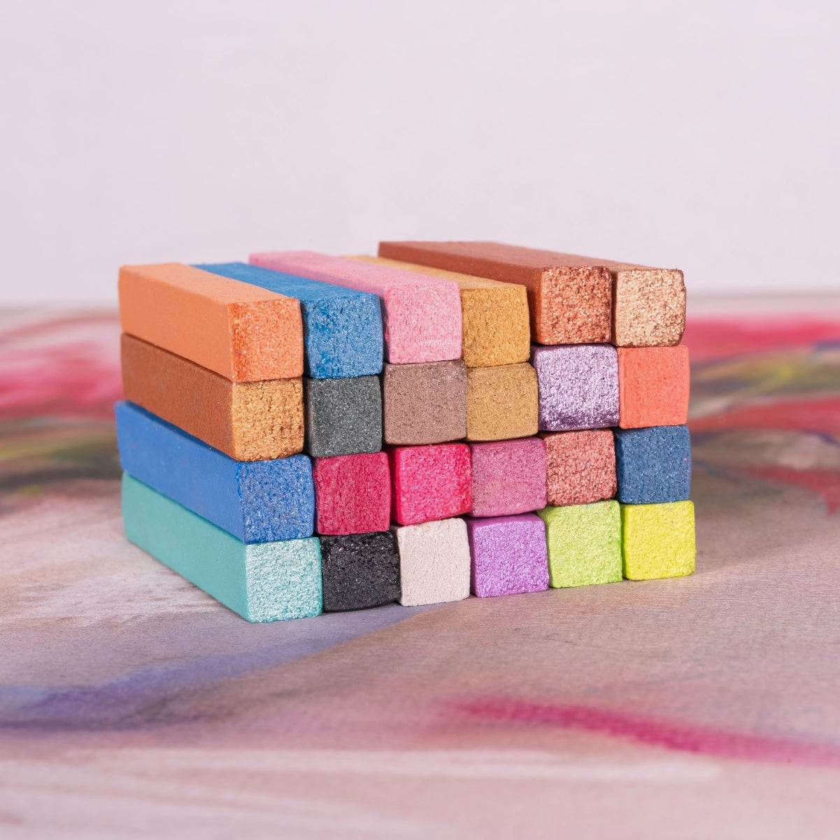 24 barritas soft pastel colores metalizados MILAN Art