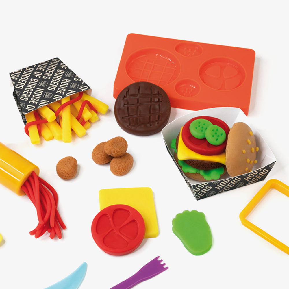 Kit Soft Doug de pasta tova amb eines 'Casa de les hamburgueses'