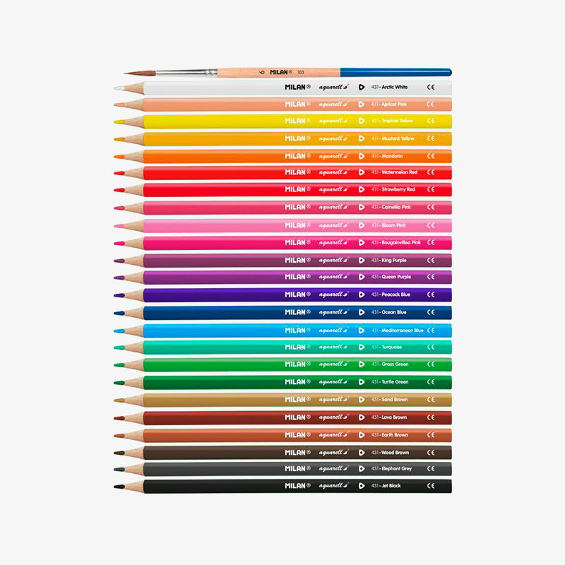 24 llapis aquarel·lables amb pinzell